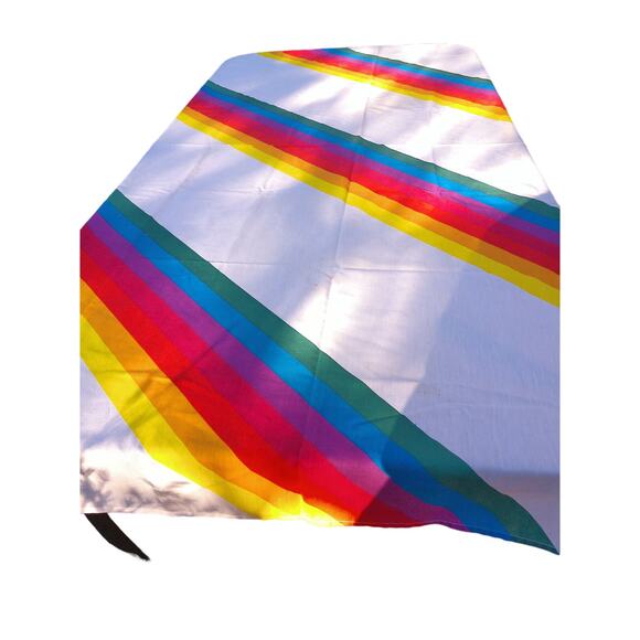 Vintage Thomaston Mills Rainbow Twin Sheet 3 Piece Set READ - Picture 6 of 12